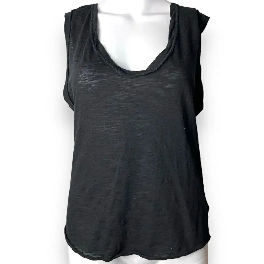 Free People Cap Sleeve Light weight Top Black Size XS